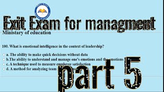 Management exit Exam  part five [upl. by Knute]