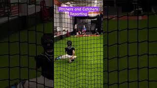 Pitchers and Catchers Reporting baseball pitcher baseballdrills mlb catcher baseballlife work [upl. by Nagel]