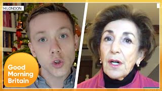 Edwina Currie Clashes With Owen Jones In Heated Boris Johnson Resign Debate  GMB [upl. by Ahsenaj]