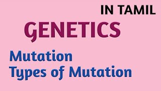 Genetics  Mutation Types of Mutation  In Tamil [upl. by Hekker]