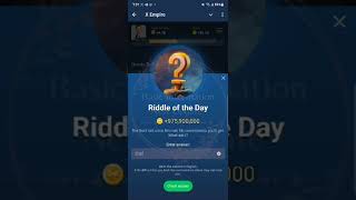 XEmpire Riddle of the day Sep 292024 basicinformationnewupdate telegram youtubeshorts [upl. by Mchale]