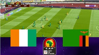 Côte dIvoire vs Zambie en direct Éliminatoires Afrique simulation Gameplay PC pes 2021 [upl. by Melmon]