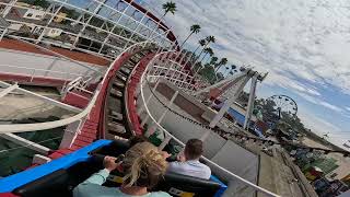 Giant Dipper POV  4K 60FPS  Santa Cruz Beach Boardwalk [upl. by Cirnek]