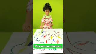 SAPLING DAY KINDERGARTEN Rhymes Recitation  Colourful tree making [upl. by Esinwahs]