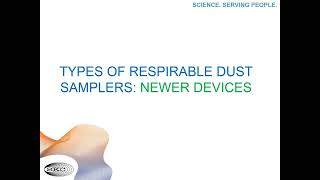 Webinar Respirable Dust Samplers Performance Criteria and Available Samplers 113018 [upl. by Aiza869]