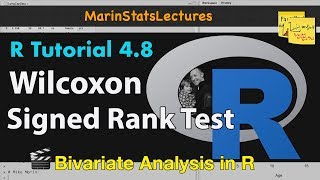 Wilcoxon Signed Rank Test in R with Example  R Tutorial 48  MarinStatsLectures [upl. by Sager]