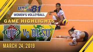 UAAP 81 WV UP vs DLSU  Game Highlights  March 24 2019 [upl. by Yrret844]