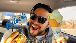 Harry Tries To Eat “Culver’s” Waffle Cone Ice Cream Before It Melts “Culver’s” Food Review [upl. by Phia]