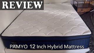 PAMYO 12 Inch Hybrid Mattress Review [upl. by Ansilme806]