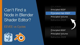 Cant Find a Node in Blender Shader Editor EEVEE vs Cycles [upl. by Mingche]