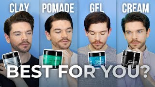 Clay Pomade Gel or Cream  Mens Hair Product Guide [upl. by Mcneely679]