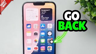 iOS 18 How To Add a Back Button iPhone [upl. by Icam]