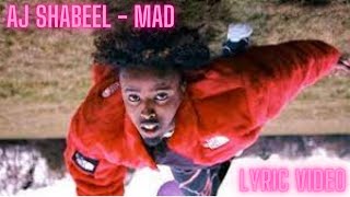 Aj Shabeel  Mad Lyric Video [upl. by Milburt]