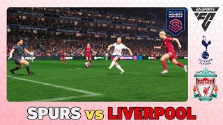 TOTTENHAM HOTSPUR vs LIVERPOOL  Womens Super League 202324  EA FC 24 [upl. by Aneeg]