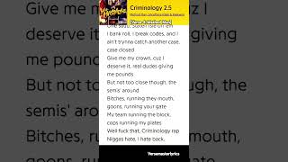 Criminology 25 Method Man Ghostface Killah amp Raekwon Verse 4 Method Man [upl. by Ahsiri160]