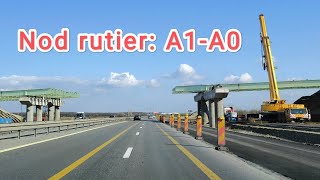 Lucrari nod rutier Autostrada A1  A0 Sud Lot 3  Martie 2024 [upl. by Bolen]