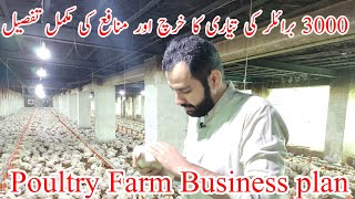 Broiler Chicken farming in Pakistan  3000 broiler feasibility  Poultry farm business plan [upl. by Jempty743]