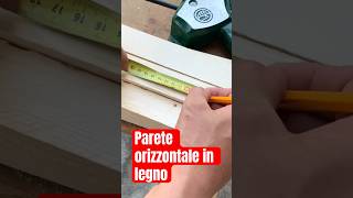 Come fare una parete orizzontale in legno wall pallet ideas faidatecreativo wood woodworking [upl. by Trahurn]