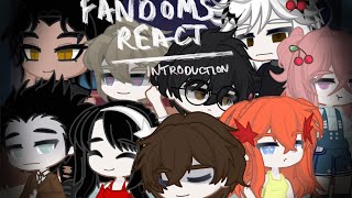 FANDOMS REACT  Introduction 09  BSD NGE DVMCB LITC etc [upl. by Nuahsak]