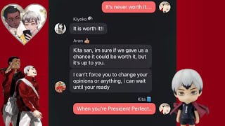 President Perfect  AranKita  Haikyuu texts  lyric confession [upl. by Kristof]