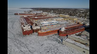 2023 Winter Fleet at Fincantieri Bay Shipbuilding in Sturgeon Bay Wisconsin [upl. by Aiz]