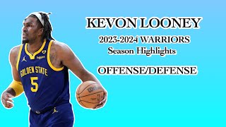 Kevon Looney 20232024 Warriors Highlights [upl. by Fay128]