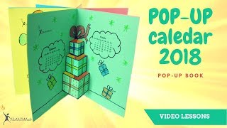 How to Make a 2018 Calendar Calendar Popup BOOK Easy DIY  Creative diy projects [upl. by Soelch]