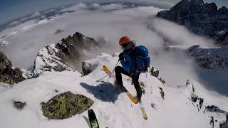 Kolovy peak  Kolový štít  steep skiing  The High Tatras [upl. by Llerrehc581]