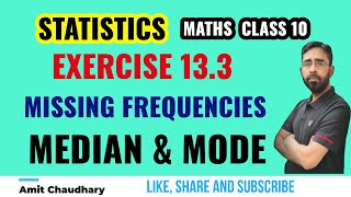 Missing frequency median and Mode  Statistics  Class 10  Chapter 14  Exercise 143  Maths CBSE [upl. by Brote]