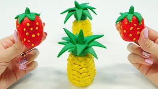 Cómo hacer frutas de plastilina Vídeo de juguetes infantiles [upl. by Prebo]