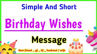 simple birthday wishes for best friend  Heart touching birthday wishes  Birthday status [upl. by Phip576]