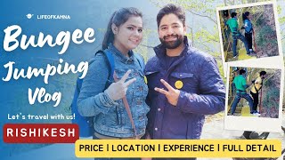 Bungee jumping for the first time😯  Adventure in Rishikesh  Bungee jumping full details [upl. by Hasina709]