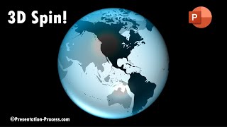 Realistic Spinning Globe Animation Effect in PowerPoint [upl. by Clarey]