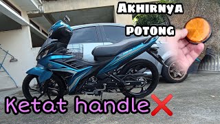 Modified Yamaha LC135 Fi  Nak ketatkan handle tapi  Potong Reflector [upl. by Erbua363]