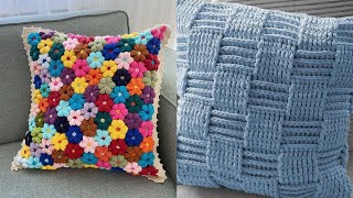 TOP 50 LATEST UPLOADING IDEAS OF BEAUTIFUL EASY TRENDY CROCHET CUSHION COVERS IDEAS FREE PATTERN DIY [upl. by Yeslaehc]