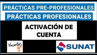 PRACTICAS PROFESIONALES Y PREPROFESIONALES 2024 SUNAT CREACION DE USUARIO Y SUSTENTO DOCUMENTACION [upl. by Tanney]