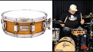 Caixa Odery Eyedentity Maple Natural Lacquer 14x45quot snare sound check [upl. by Jaehne]