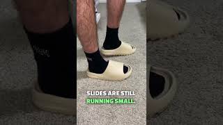 YEEZY SLIDES SIZING UPDATE IN 2022 FIXED shorts shoes [upl. by Misaq280]