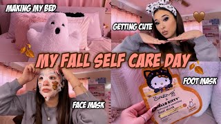 SPEND A FALL SELF CARE DAY WITH ME  my fall pamper routine 🍂 skincare self care amp makeup [upl. by Atsed]