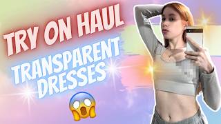 4K TRANSPARENT DRESSES TRY ON HAUL  No Bra Seethrough [upl. by Nnaed659]