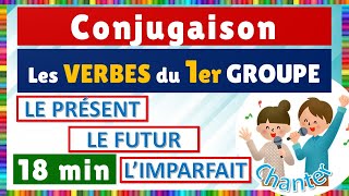 Conjugaison des verbes du premier groupe  Présent Futur et Imparfait de lIndicatif [upl. by Ahsiloc]