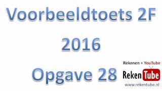 Rekentoets 2F 2016 opgave 28 [upl. by Bogey]