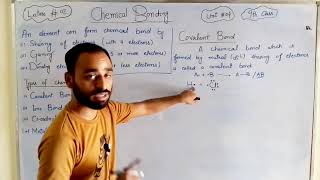 Covalent bonds amp its types  Chemical Bonding  Chapter 4 9th class [upl. by Salangi]