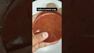 Saffron turmeric soap for glowing skin viralshort youtubeshorts homemade skincare soap [upl. by Aserehtairam490]