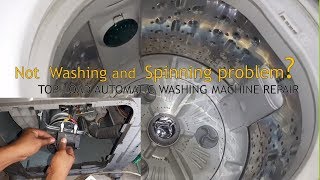 Automatic Washing Machine NOT Washing and Spinning Repair Tutorial [upl. by Olocin]