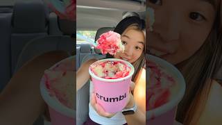 Trying Crumbl’s NEW Berry Trifle Cake Cup 🍰🍓 crumblcookies crumbl foodreview [upl. by Alber]