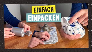 Runde und unförmige Geschenke verpacken  3 einfache Ideen [upl. by Elleda]