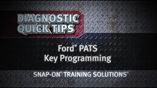 Ford® PATS Key Programming Diagnostic Quick Tips Snap on Training [upl. by Alleen576]