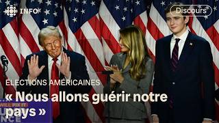 Donald Trump se proclame vainqueur des élections américaines 2024 [upl. by Illac]