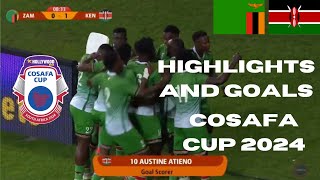 Zambia vs Kenya 02  Highlights and Goals  COSAFA Cup 2024 [upl. by Nelrah]